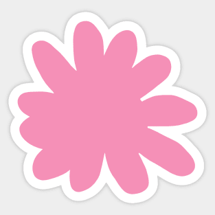 Pink Abstract Minimal Flower Sticker